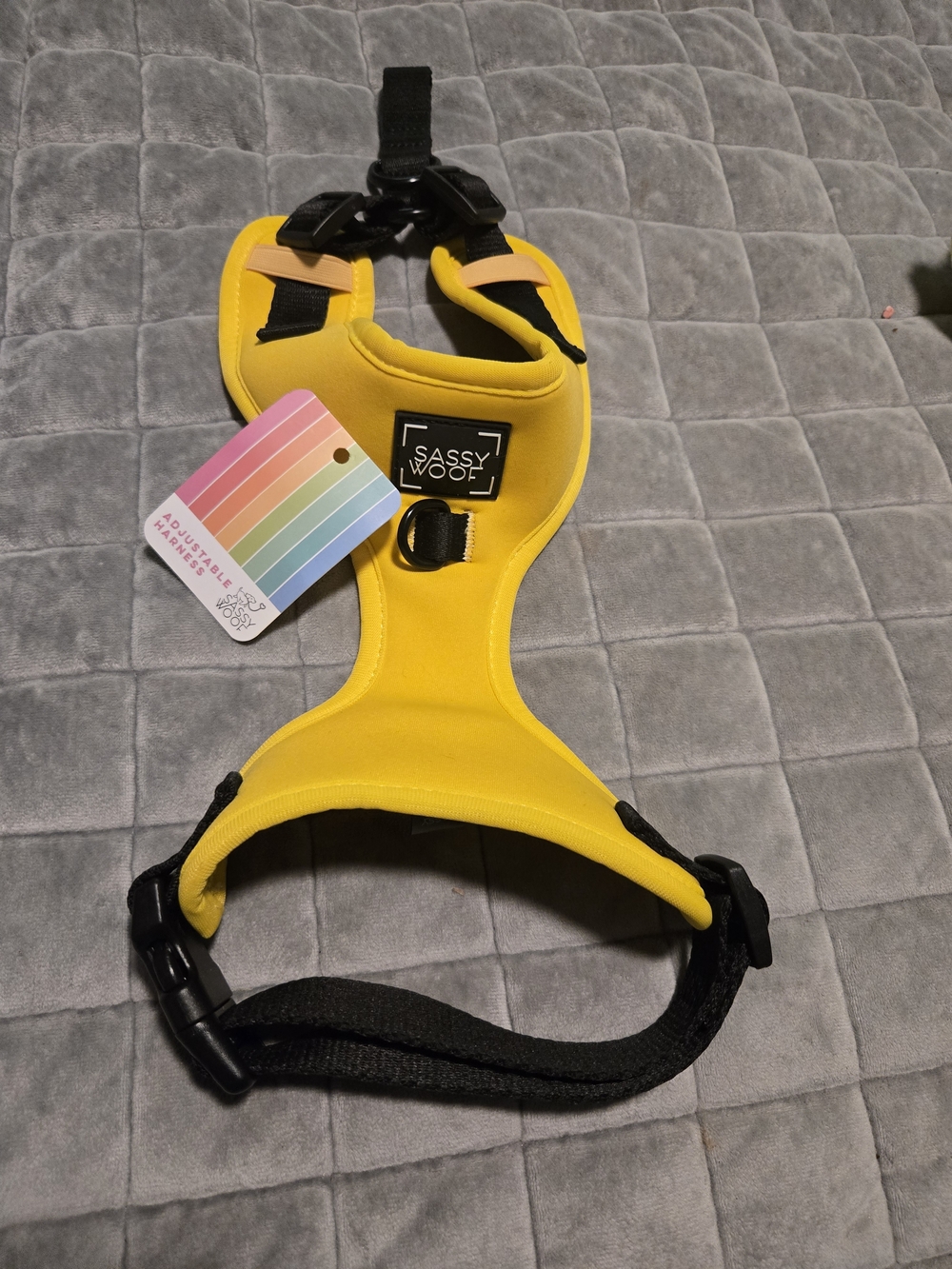 Sassy Woof Yellow Padded Dog Harness - Comfort Fit